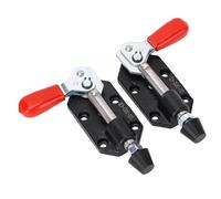 Greensen Étau à Bascule, 2 PC Étau à Coude à Libération Rapide Pousser-tirer avec Manche en Gaine Plastique et Construction en Fonte pour Travail du Bois, Soudure