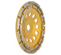 Greensen Meule à Béton Disque diamanté 22,23 Mm Double Rangée pour Meuleuse d'angle en Acier traité Thermiquement Enlèvement Rapide de Matériau pour Béton Granit Marbre Maçonnerie (180mm)