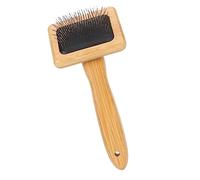 Greensen Peigne à Lisser en macramé, Brosse de Nettoyage en Bambou avec Coussin d'air, Poignée Polie et Trou de Suspension, pour Corde de Coton, Franges, Pompons, Tapisserie Murale (Petite)