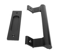 Greensen Poignée de Porte Coulissante Double Face, en Alliage D'aluminium | Ajustement Universel pour Portes en Bois, Plaque Plate de 6 Mm D'épaisseur, Bords Lisses Brossés à la Main, Vis de Montage