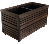Greenspot Excellent Boîte à fleurs en bois 80x40cm Bois de rose brun foncé