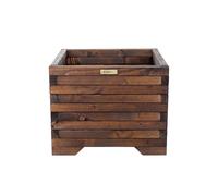 Greenspot Timber Bac à fleurs en bois - 50x50cm brun palissandre foncé