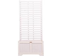 Greenspot Vintage Bac à plantes avec protection visuelle 80x42x180cm blanc