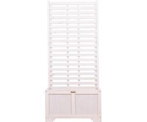 Greenspot Vintage Bac à plantes avec protection visuelle 80x42x180cm blanc