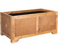 Greenspot Vintage Flower Box Wood 80x42x45cm 120l Rosewood Brown