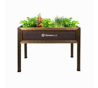 Greenspot Vintage Jardin surélevé pour balcon et patio 110x55x80cm Bois de rose brun foncé