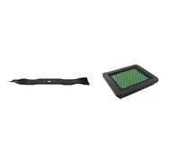 Greenstar Lame de rechange 23705 pour tondeuse, 50 cm, Pour tondeuse Castelgarden Variolux 53BCAH ainsi que Honda et Stiga & Filtre à air pour tondeuse 21821