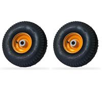 GREENSTAR - Roue Complète - Pour McCulloch Mowcart 66 Rider - Dimension Roue 400x10-4 - Remplace origine: 532436946, 584385801, 581420602 (Lot de 2)