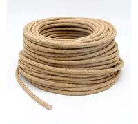 GreenSun LED Lighting Fil électrique tissu Rétro câble textile de 10M pour lampe/lin textile Corde de chanvre 2 Noyaux (2x0.75mm²) pour Accessoires de bricolage industriels