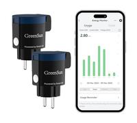 GreenSun Prise Connectée Extérieure WiFi Étanche (Type F), Smart Life, Compatible Alexa et Google Home, Programmation, Télécommande, WiFi 2,4 GHz, Bleu/Noir, IP44 2 Prise