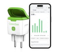 GreenSun Prise Connectée - Prise Exterieure Etanche Programmateur Prise Electrique Exterieur Compatible avec Alexa, Google Home Prise Connectée Wifi IP44 16A 3600W Minuteur Prise Electrique
