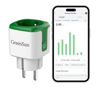 GreenSun Prise Connectée Smart Life - Prise Intelligente Programmable Commande Vocale Compatible avec Alexa et Google Home, Compteur d'Énergie Télécommande APP Tuya Smart, 2,4GHz WiFi