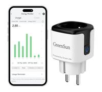 GreenSun Prise Connectée WiFi 16A 3680W Compatible Alexa Google Home
