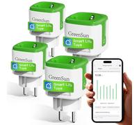 GreenSun Prise WiFi 16A 3680W Compatible Alexa Google Home Lot de 4