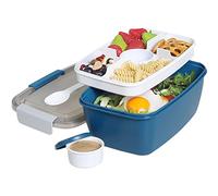 Greentainer To Go Récipient à salade avec bol à salade de 2L, grande boîte à déjeuner Bento avec couvercle, sans BPA, passe au micro-ondes et au lave-vaisselle