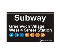Greenwich Village Plaque de métro en métal New York City 20,3 x 30,5 cm