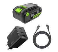 Greenworks POWERALL 24V Kit de Démarrage Batterie USB-C 4Ah + Chargeur 65W