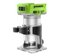 Greenworks 24V Affleureuse Défonceuse sans fil (Moteur sans balais, 30000tr/min, Contrôle variable à 5 vitesses) sans Batterie et Chargeur