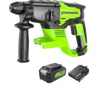 Greenworks 24V Lithium - ion Brushless SDS 2J Heavy Duty Marteau Perforateur Sans Fil Pour Béton 4 Modes de Vitesse Variable Batterie 4Ah et Chargeur Inclus Exclusivité Amazon