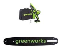 Greenworks 24V Mini Tronçonneuse 10cm Tronçonneuse + Greenworks Chaîne de tronçonneuse et guide-chaîne 2954807 Convient pour la tronçonneuse mini de 4 pouces (10 cm)