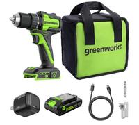 Greenworks POWERALL 24V Perceuse 45Nm - Batterie 2Ah
