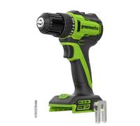 Greenworks 24V Perceuse-visseuse sans fil sans balais DD335, 35 Nm, légère, éclairage LED, embrayage 19+1, SANS batterie ni chargeur