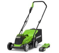 Greenworks 2516107UB - Tondeuse à gazon sur roues - 520 m² - 33 cm - 2,5 cm - 7,5 cm - 520 m²
