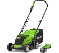 Greenworks 2516107UB - Tondeuse à gazon sur roues - 520 m² - 33 cm - 2,5 cm - 7,5 cm - 520 m²