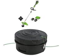 Greenworks 2x24V Coupe-bordures à Batterie 40cm avec 2 Batteries 4Ah et Chargeur Double, Fil en Nylon 2 mm ou Lame 25 cm + Greenworks Tête de Coupe, Fil de Coupe 5m, Diamètre du Fil de 2mm