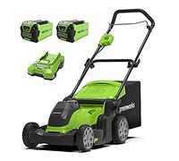 Greenworks 40V 41cm Tondeuse, motoculteur avec Batterie/Chargeur 2x2Ah
