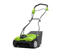 Greenworks 40V Scarificateur électriques Aérateur à Gazon Sans Fil, Émousseur, 3600 tr/min, Largeur de Travail 36 cm, Bac de Ramassage 30 L SANS Batterie Chargeur G40DT35