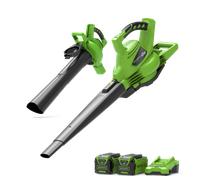 Greenworks 40V Souffleur / Aspirateur à feuilles 280 km/h - 2x Batteries 2Ah