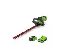 Greenworks G40HT61K2, Taille-Haie à Batterie, Lames Double Action 61 cm, Coupe jusqu'à 27 mm d'Épaisseur, 3000 tr/min, Batterie 40V 2Ah et Chargeur, Garantie 3 Ans