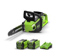 Greenworks 40V Tronçonneuse 35cm 1,5 kW - 2x Batteries 2Ah