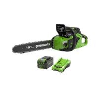 Greenworks 40V Tronçonneuse 40cm 1,8 kW - Batterie 4Ah