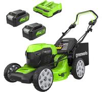 Greenworks POWERALL 48V (24V x 2) Tondeuse Autotractée 46cm - 2x Batteries 4Ah