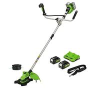 Greenworks POWERALL 48V (24V x 2) Débroussailleuse à guidon double 38cm - 2x Batteries 4Ah
