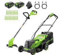 Greenworks POWERALL 48V (24V x 2) Tondeuse 36cm + 24V Coupe-bordure 25cm Gen. II Kit