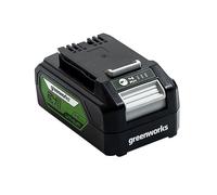 Greenworks Batterie 24V - Puissante Batterie Rechargeable Greenworks pour tous les Outils de Jardin 24V, Batterie Lithium-Ion 4Ah, Chargement Rapide, 3 Niveaux de Charge LED, Garantie 2 Ans - G24B4