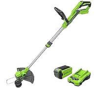 Greenworks Coupe-Bordures 40V 33cm G40LT33,Taille-Haie 61cm G40HT61 avec Batterie 2Ah et Chargeur