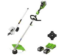 Greenworks Coupe-Bordures à Batterie 2x24V 40cm, Coupe-Bordure Accessoire avec 2 Batteries 4Ah et Chargeur Double