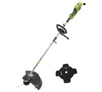 Greenworks Débroussailleuse à Fil Électrique 230V, Moteur Électrique 40cm Largeur de Coupe 2mm Fil, Tête d'Alimentation par Frappe au Sol Semi - Automatique GST1246