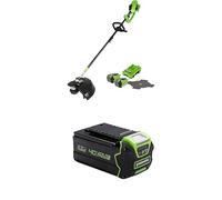 Greenworks Débroussailleuse sans Fil GD40BCB+Li-ION 40V 4Ah Batterie puissante Rechargeable+Adaptable à Tous Les appareils et Batteries de la série 40V Greenworks Tools