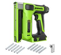 Greenworks G24CS10 Agrafeuse à Couronne Sans Fil, 60 pcs/min pour les Agrafes de Type U 6-14mm ou de Type T 15mm, SANS Batterie ni Chargeur 24V, Outillage, Garantie 3 Ans