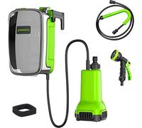 Greenworks G24SWP Pompe à Eau Submersible Sans Fil, 1800L/heure, Raccord Rapide 1/2", Tête de Pulvérisation 8-en-1, Tuyau de 2m SANS Batterie 24V Ni Chargeur, Garantie 3 Ans