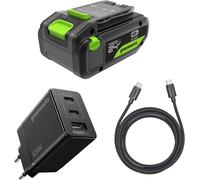 Greenworks POWERALL 24V Kit de Démarrage Batterie USB-C 4Ah + Chargeur 65W