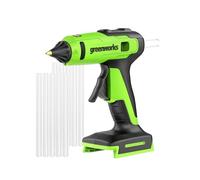 Greenworks Pistolet à Colle sans fil 24V (outil uniquement), Chauffage Rapide en 90 sec, Lumière LED, Buse Anti-goutte, Arrêt Automatique Pour Bricolage, Arts, Artisanat, Décoration Intérieure