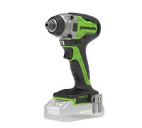 Greenworks GD24ID3 Perceuse Visseuse à Percussion Sans Fil avec Moteur Sans Balais, 4000 ipm, 300Nm de Couple Mandrin Hexagonal 1/4" SANS Batterie 24V Ni Chargeur, Garantie 3 Ans