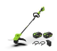 Greenworks POWERALL 48V (24V x 2) Coupe-bordure 38cm - 2x Batteries 4Ah