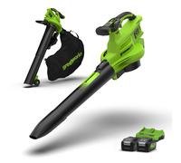 Greenworks POWERALL 48V (24V x 2) Souffleur / Aspirateur à feuilles Gen. II - 2x Batteries 4Ah